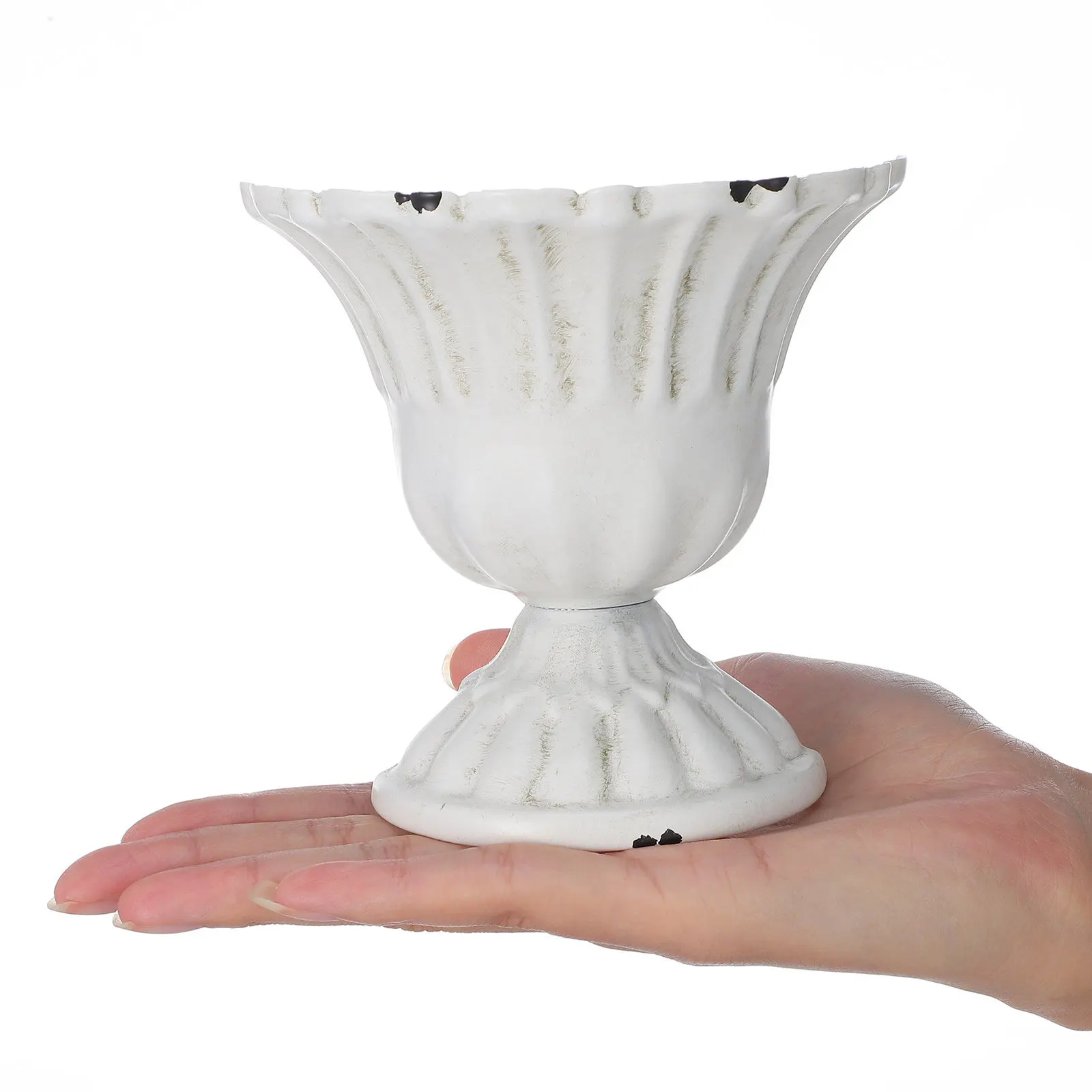 

2Pcs Rustic Iron Wall Vase Set - Vintage Metal Flower Jug for Farmhouse Dining Table Decor Shabby Chic Planter Wall Hanging