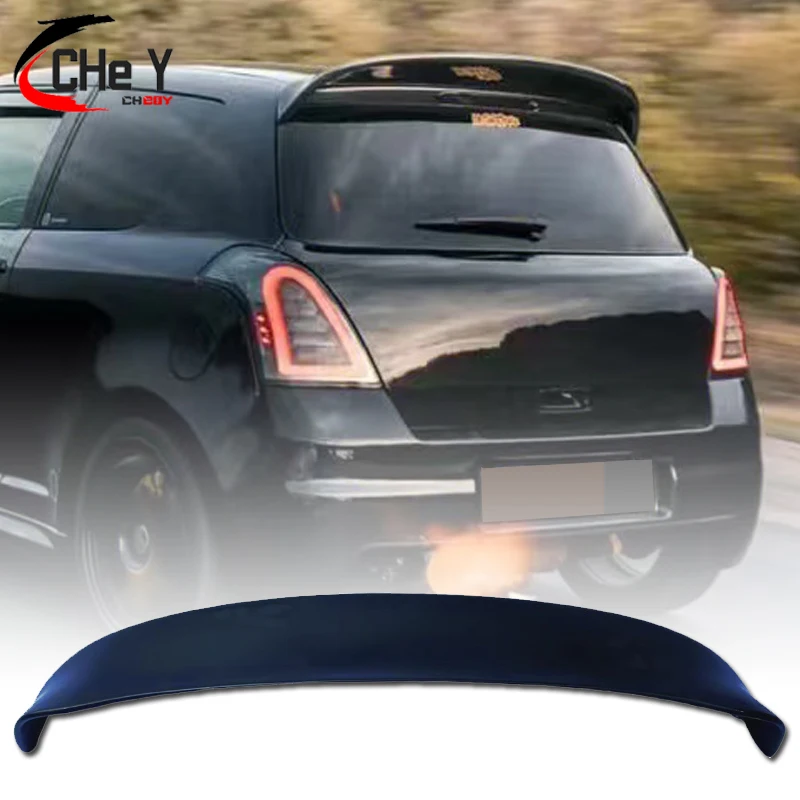 Carbon Fiber Rear Roof Spoiler Fit For Suzuki Swift ZC11 ZC71 ZC31S Mk3 2005 2006 2007 2008 2009 2010 Spoon GT Style