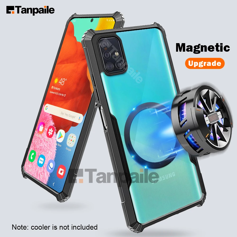 Para Samsung A71 Funda para Samsung A51 A31/A8 M31 Prime Funda magnética a prueba de golpes transparente Funda de teléfono parachoques