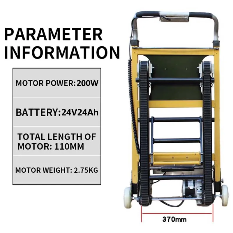 24V Crawler Electric Stair Climber Up And Down Stairs Stair Climbing Machine With Battery Heavy Goods Handling Machine Ladder