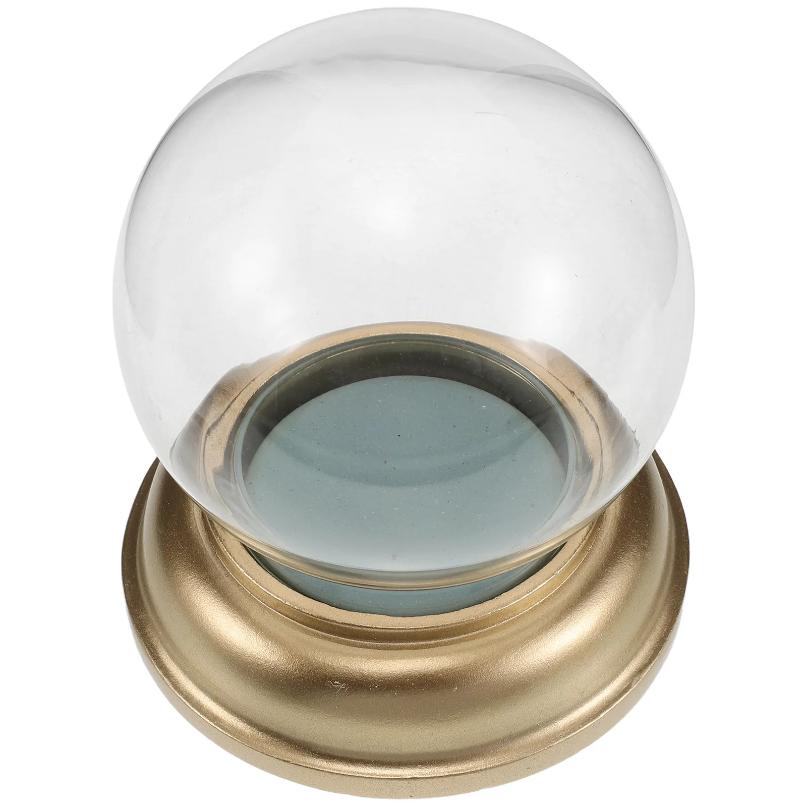 

Clear Empty Round Snow .2 X 5.1 Gold Base DIY Craft Decoration Fillable Glass Dome for Home Holiday Snow Globe Projects