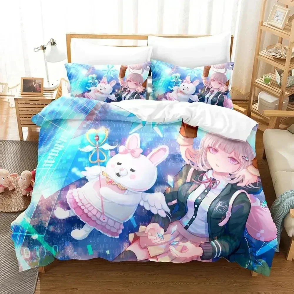 Anime Danganronpa V3 Chiaki Nanami Bedding Set Printed Bed Set With Pillowcase Duvet Cover Soft Queen King Size Bedclothes Home