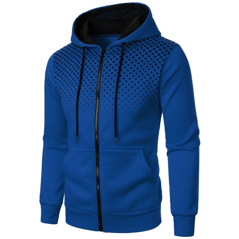 5 Colors!2024 New Autumn and Winter Men's Casual Cardigan Hooded Sweatshirt 3D Printed Youth Jacket