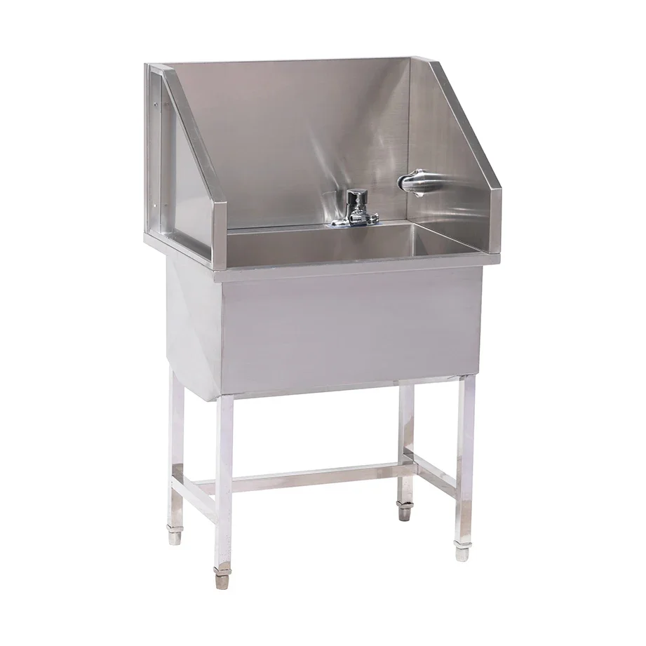 Good XYC-02 Veterinary Stainless Steel Dog Cat Spa Bath Tub Pet Clinic Grooming Bath