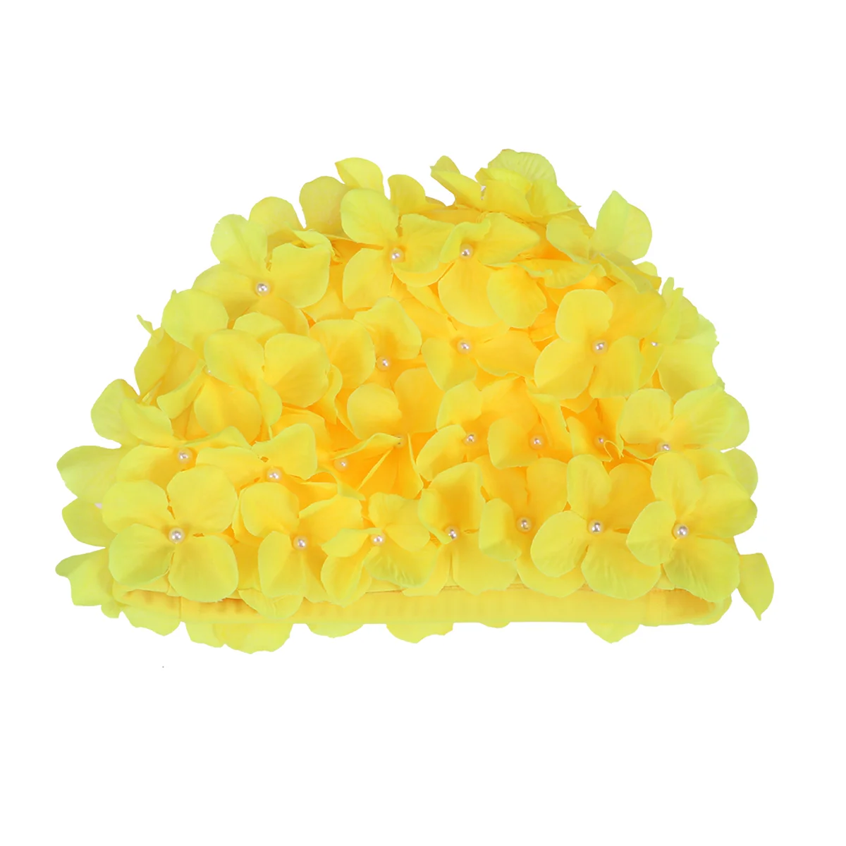 

Fashionable Swim Floral Petal Stylish Swimming Hat Bathing Caps Size L for Women (Yellow) Flower Swim Cap