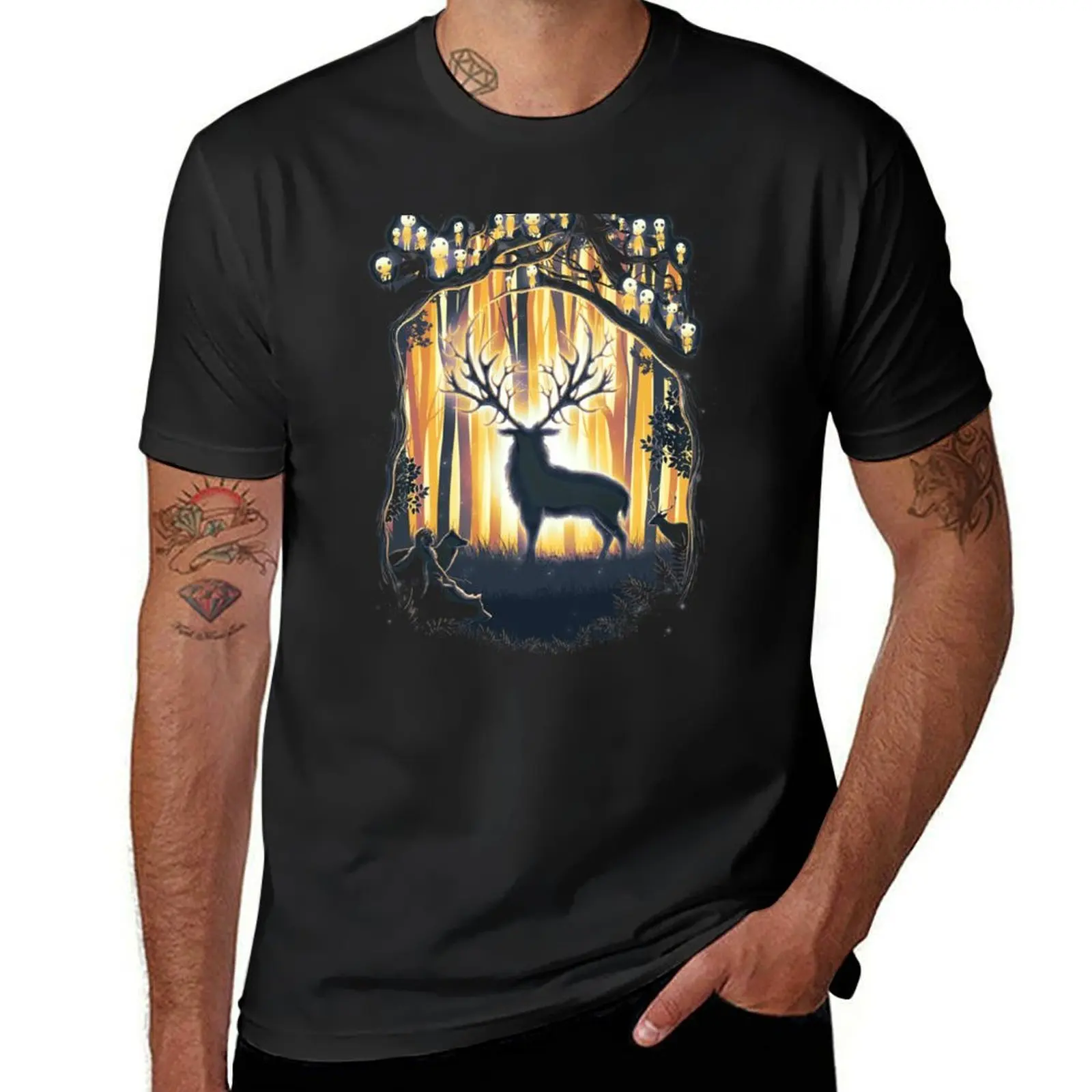 

Deer God Master of the Forest T-Shirt summer top customs design your own anime men t shirt