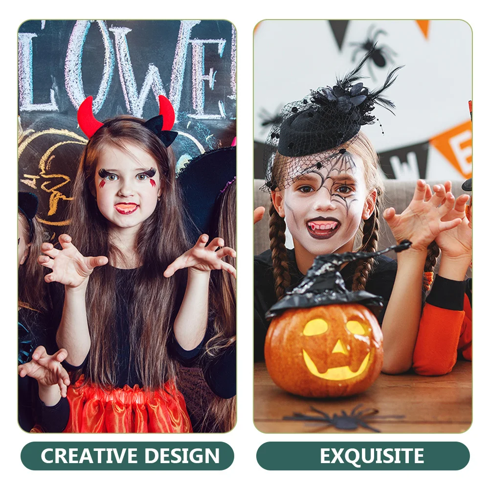 24 pezzi denti finti puntelli di Halloween denti bavaglio brutto e brutto accessori per feste in costume spaventoso tema horror zanne finte