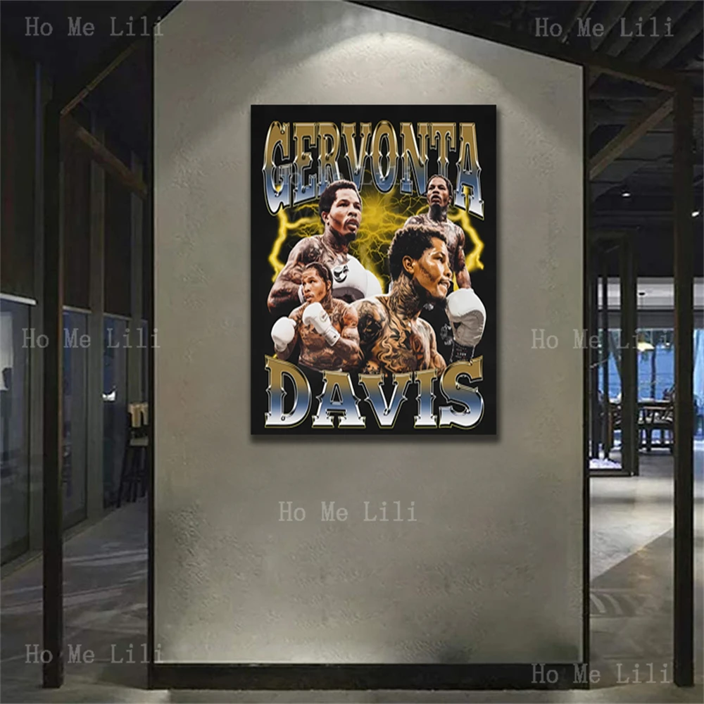 Gervonta Davis Tank Boxing Boxer Fighting Fighter Rap Style Canvas Wall Art Print Artwork For Livingroom Bedroom Decor