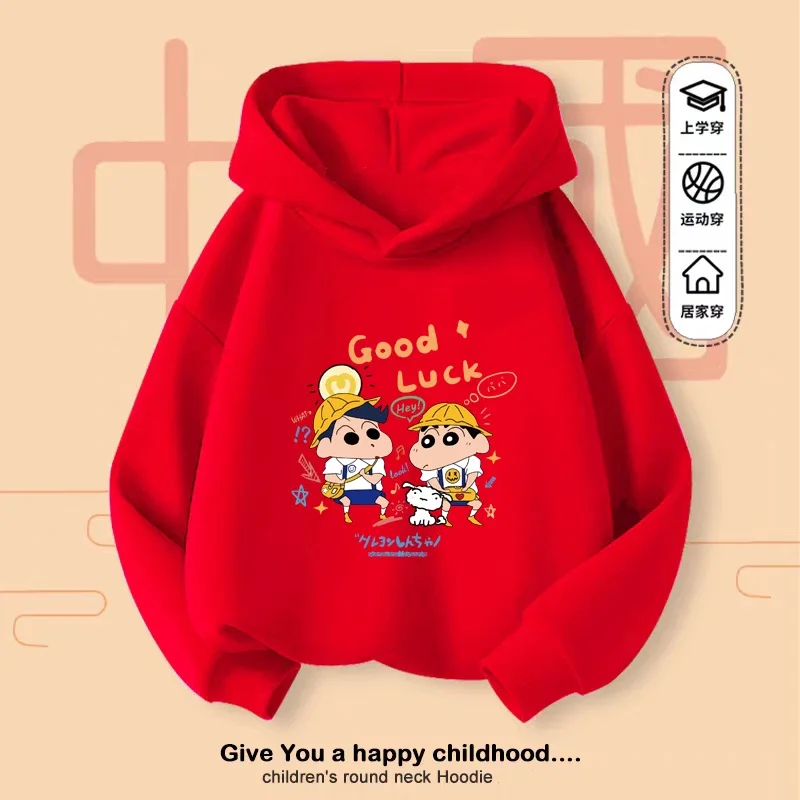 Nieuwjaarscadeau Shin-chan feestelijke hoodie voor kinderen Ropa De Niño