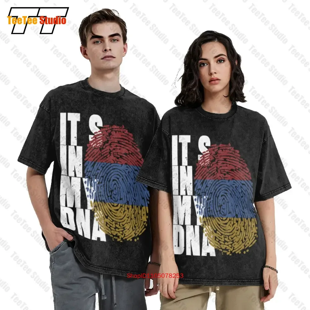 Pride Armenia Flag It'S In My Dna Armenian Sign Proud Vintage Oversized T-Shirt 7W89