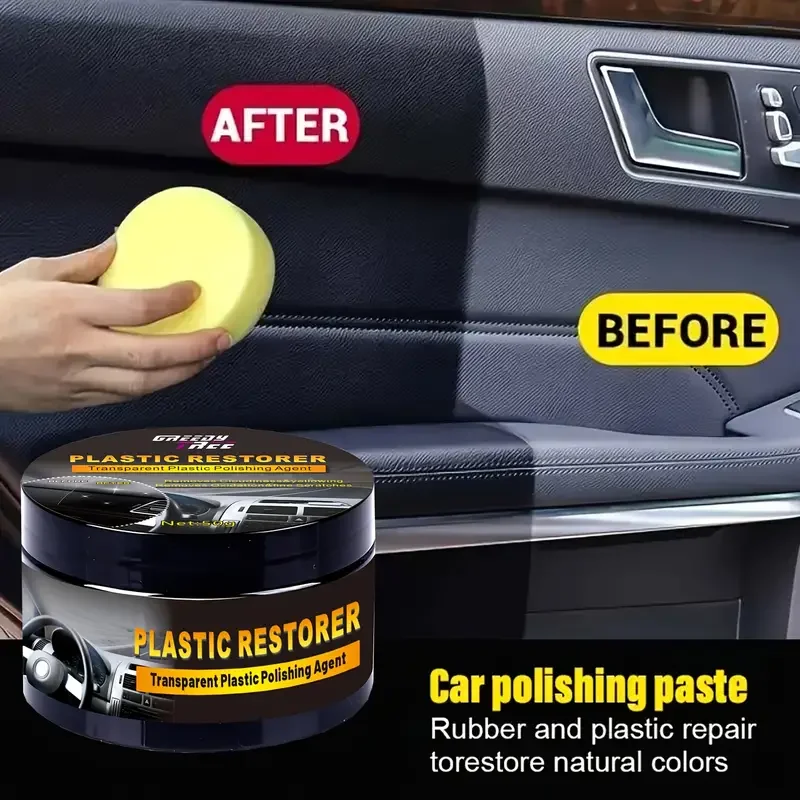 Automotive Plastic Repair Agent, Transparent Polish, Recover the Clarity of Car Decoration, Bumper and Panel, Suitable for Updated Wax Inside and Outside Plastic Parts