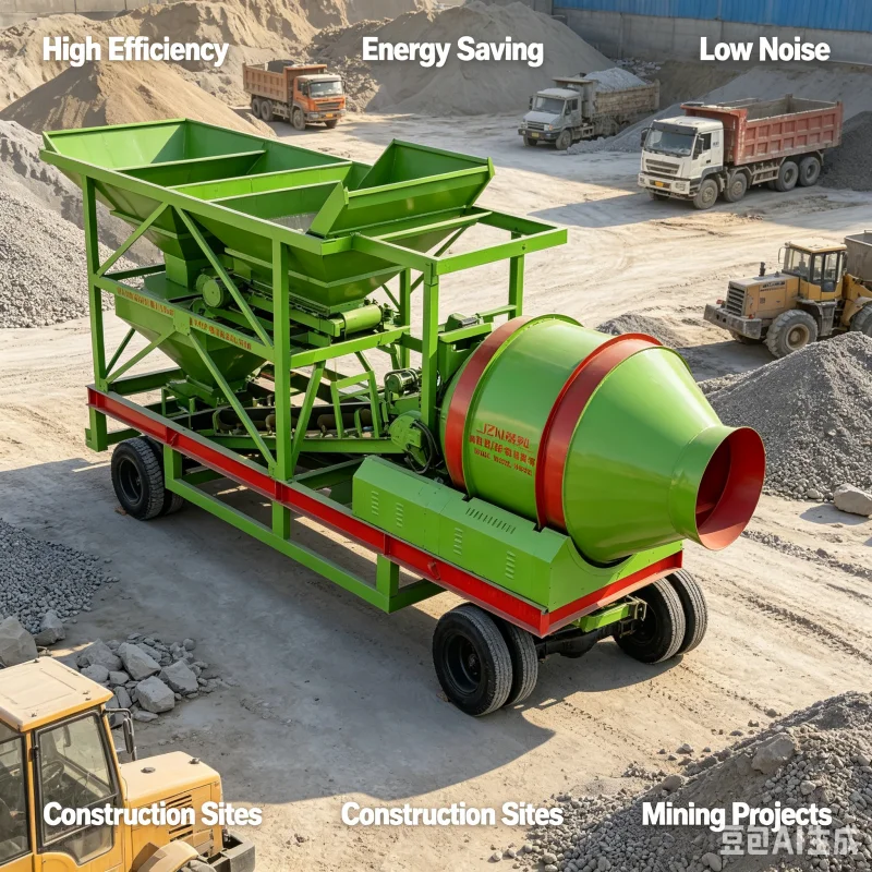 Fully Automatic 25m3/h Mobile Concrete Batching Plant With Durable Drum Mixer Simple Operation System Reliable Equipment