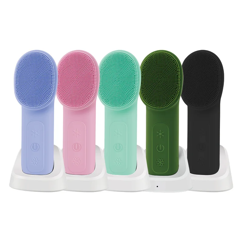 الكهربائية سيليكون أداة تنظيف الوجه متعددة الوظائف مريحة الاهتزاز مقاوم للماء غسل الوجه مدلك FDA Certifi #1