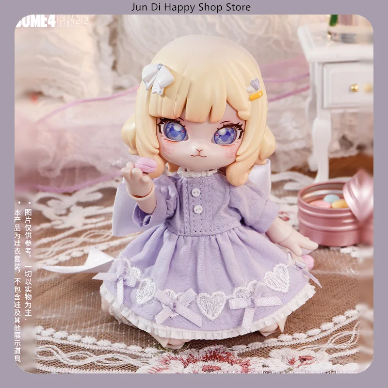 COME4FREE BJD Poppenkleertjes 1/12 Bloemen Taal Serie Romantische Datum Jurk Outfit voor OB11 Pop Jurk