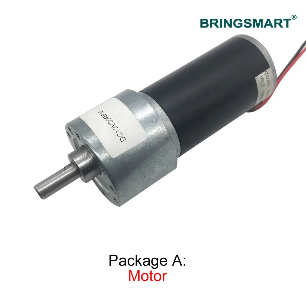 Bringsmart JGB37-3157 DC Gear Motor 12 Volt Reductor Engine High Speed High Torque Reversible 24V DC Reversible Reduction Geared