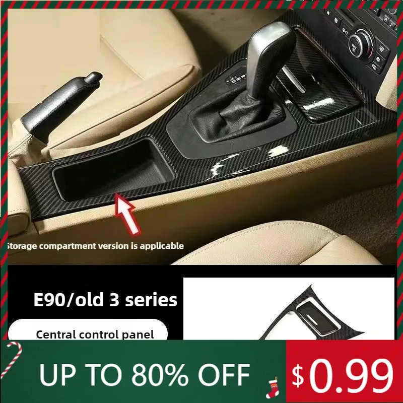 

ABS Carbon Fiber Car Center Console Gear Shift Panel Frame Cover Trim For BMW 3 Series E90 E92 E93 2005-2012 Interior Stickers
