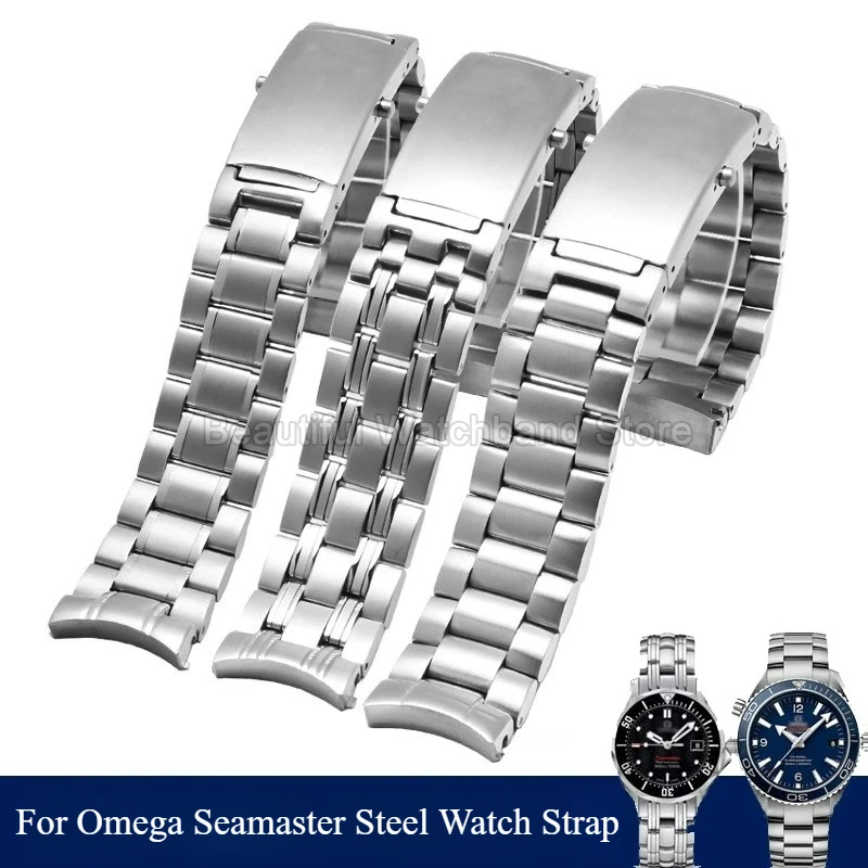 For Omega Seamaster 300 600 Premium Steel Watchband Durable Smooth Edges for Wrist Comfort Special Interface Folding Buckle