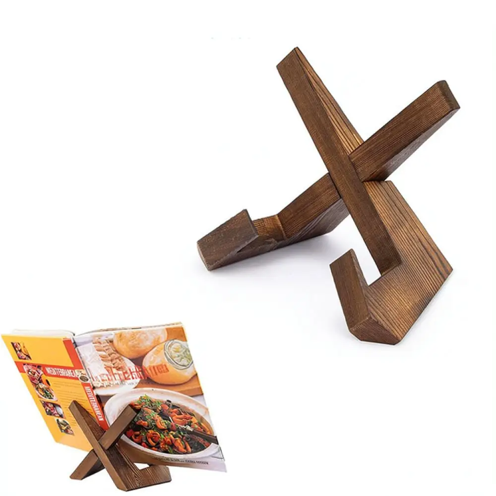 Foldable Wooden Reading Holder Multipurpose Book Stand For Cookbook Recipe Display Home Desk Kitchen Decor