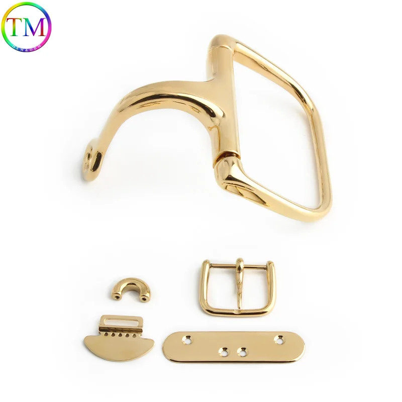 1/5Sets Stainless Steel Gold Metal Decorative Lock For Versatile Saddle Bag Cowhide Shoulder Crossbody Bag Lock Accessories