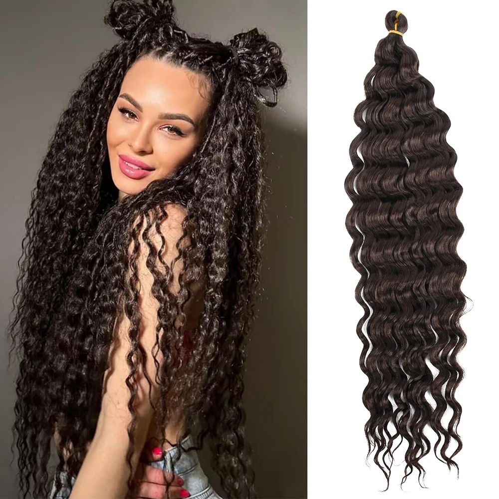 

22Inch Deep Wave Twist Crochet Hair Synthetic Deep Twist Braiding Hair Extensions Soft Ombre Braids Hair For Women