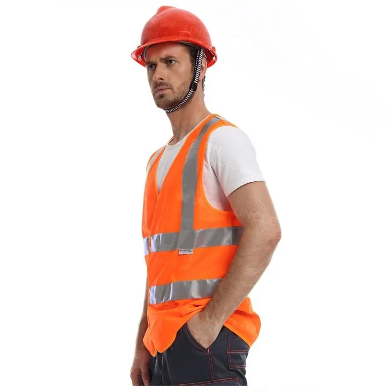 Alta Visibilidade Segurança Vest com Tiras Reflectivas Trabalho Vest Para Homens e Mulheres
