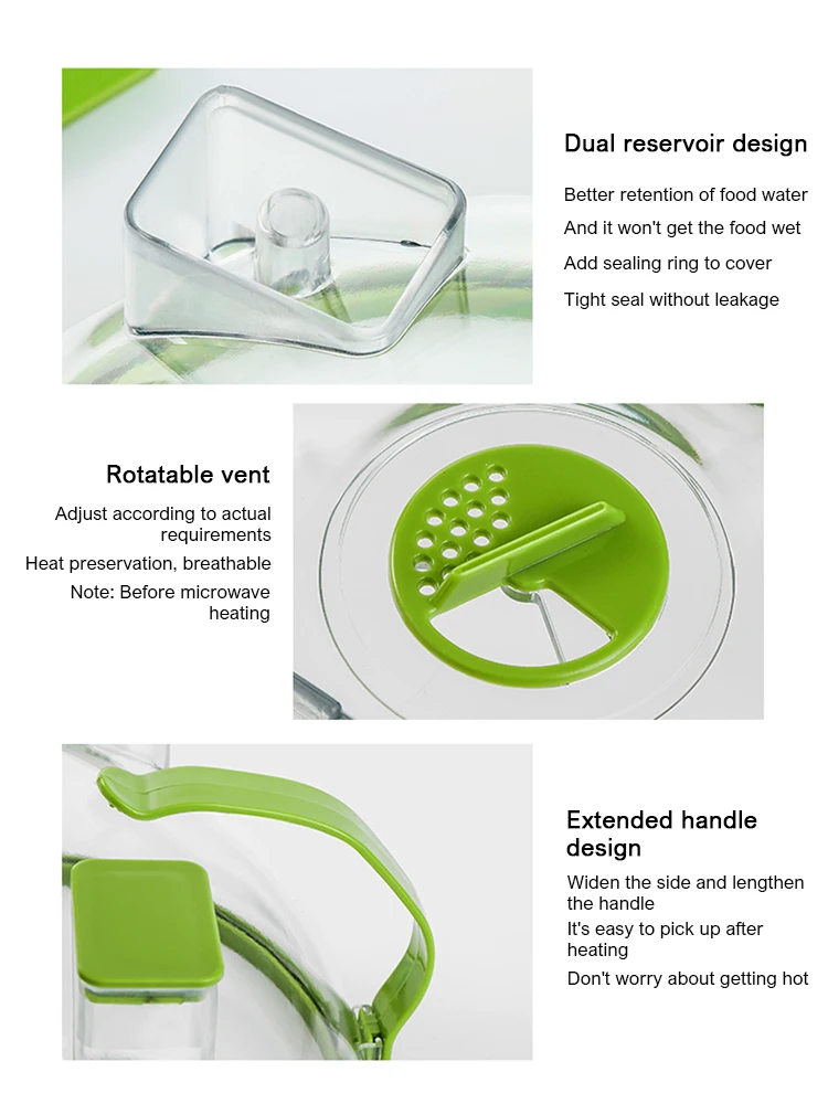 Microwave Splatter Cover for Food with Water Steamer and Handle Clear Microwave Plate Cover Dish Bowl Cover for Kitchen