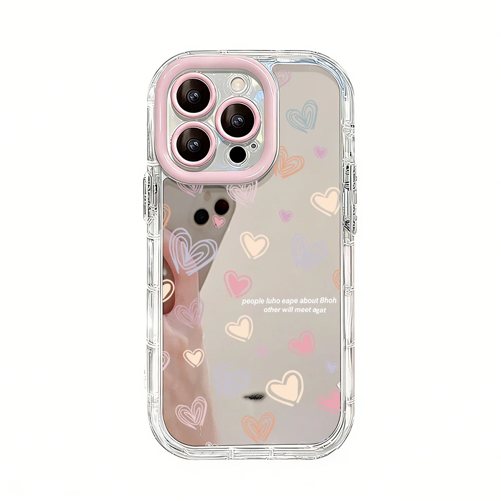 Niedliche Wildblumen- und Unkraut-Motiv Air Cushion Spiegel Handyhülle für iPhone 17 15 14 16 Pro Max 13 12 11 Pro XR XS 7 8 Plus 17Air Girl Cover – Detail 34
