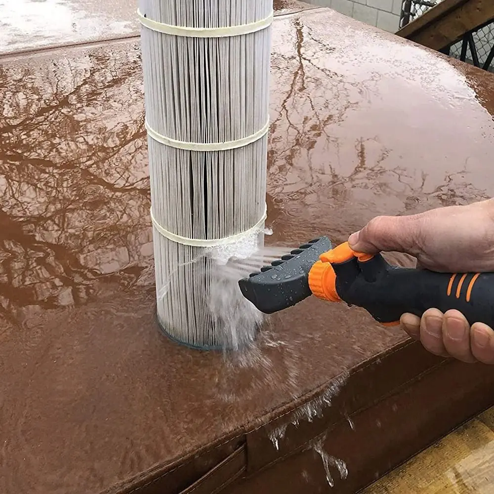 

Очиститель пластиковых картриджей для бассейна, удаляет мусор, ручной спа-фильтр, чистящая щетка, прочный многофункциональный фильтр для гидромассажной ванны, чистая щетка