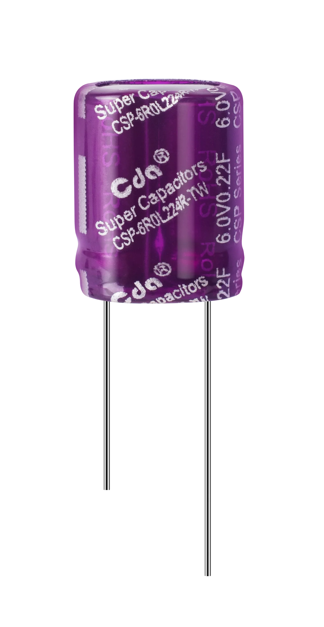 Supercondensadores CSP, CDA, 6V, 0.22F, CSP-5R5L224R-TWX, herrah