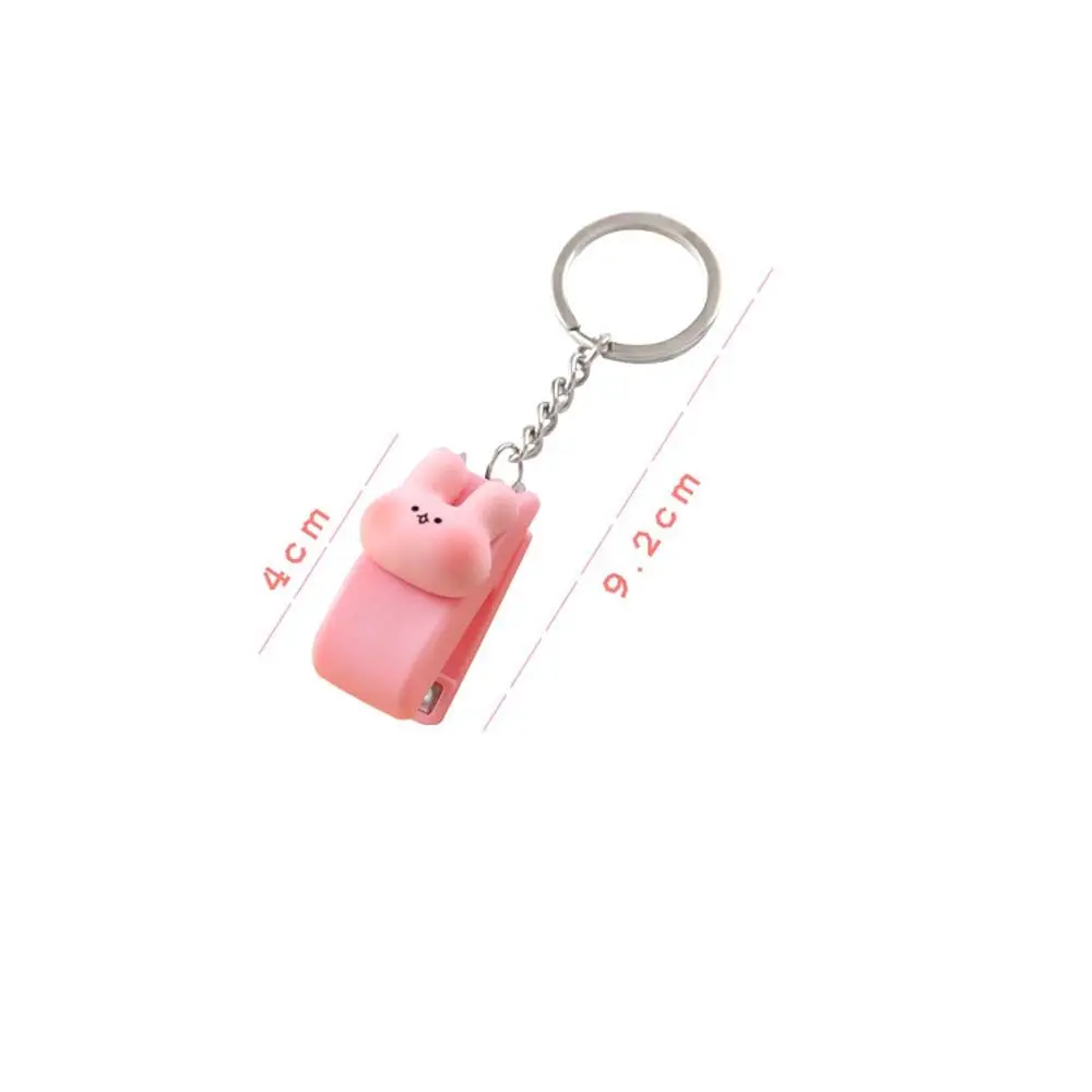 Metal Creative Mini Cartoon Key Ring Pendant Size 10 Staples Mini Stapler Stapler Key Chain Binding Tools Stapler