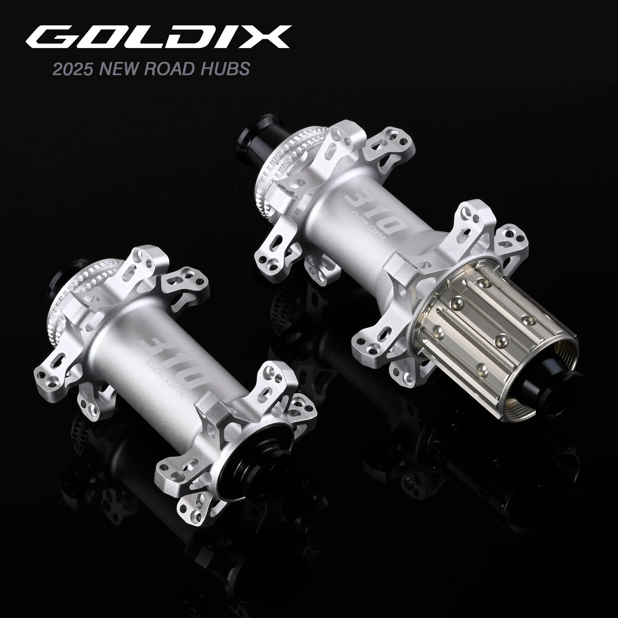 

GOLDIX R310 New Road Bike Hub, Center Lock, 24H 36T Ratchet, Lightweight, Wide Flange Spacing, Compatible with SHIMANO and SRAM.