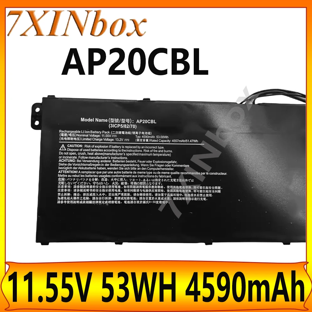 

7XINbox AP20CBL 11.55V 53WH 4590mAh Laptop battery for Acer Aspire Vero AV15-51-55K2 Aspire 5 A515 SWIFT 3 SF314