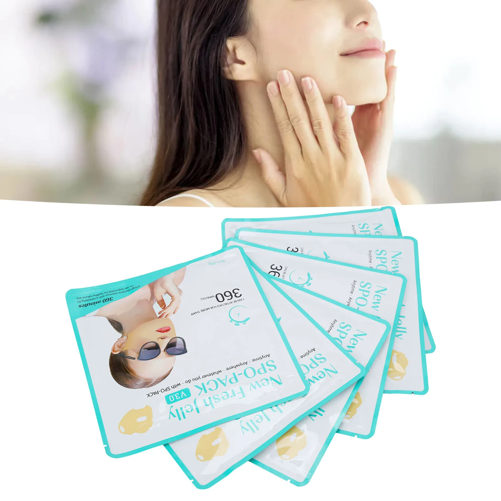 

Sun Hydrogel Mask Disposable Moisturizing Half Cover Hanging Ear Sun Cooling Patch Outdoor Gel Mask