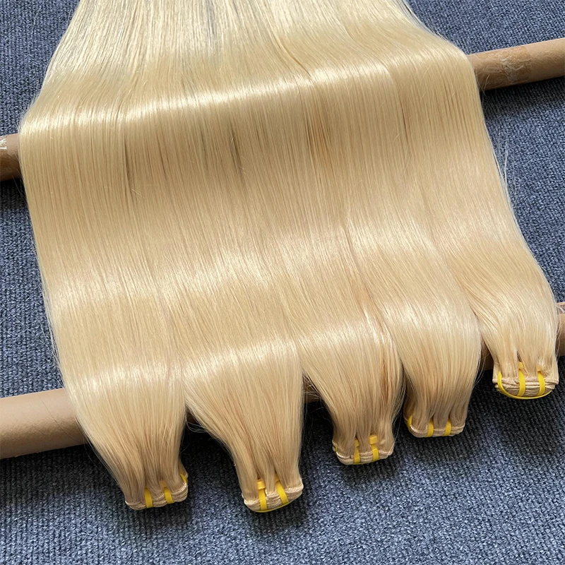 613 Bone Straight Human Hair Bundles 30Inch Vietnamese Raw Hair Bundles Blonde Colored Weave Double Weft Hair Extensions Tissage