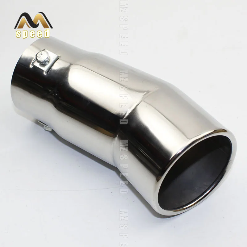 Universal Car Rear Round Exhaust Pipe Tail Muffler Tip Chrome Stainless Steel Automobile Muffler Tip Replacement For Auto Acce