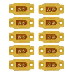 10 szt. Złącze XT60BE-M z mocowaniem do gniazda wtyczek męskich, odpowiednie do złączy serii XT60 do akcesoriów do Model RC dronów