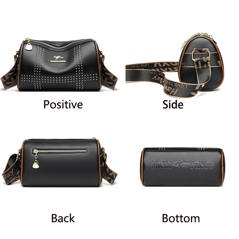 2024 New Genuine Leather Women\'s Shoulder Bag Luxury Brand Designer Women Crossbody Bolsas Fashionable Minimalist Female Wallet