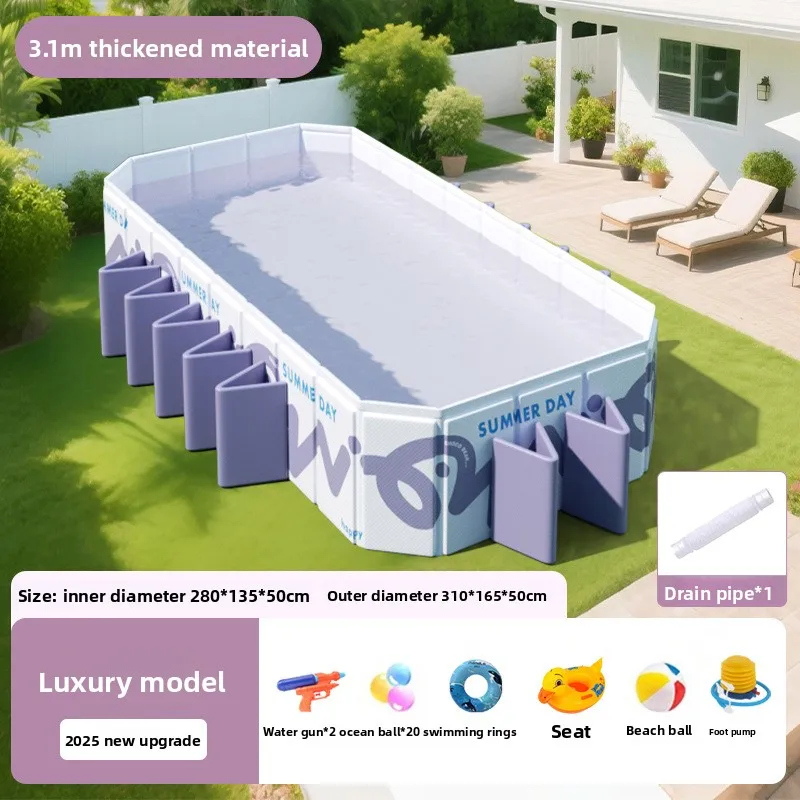 

No-Installation Swimming Pool Foldable Home Children's Water Play Pool No-Inflation Swimming Pool Stand Water Pool