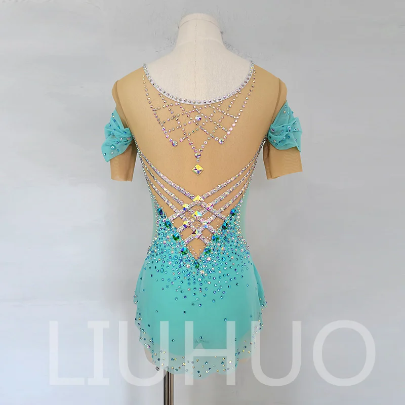 LIUHUO Rhythmic Gymnastics Leotard Competitive  Cheerleading Performance For Children