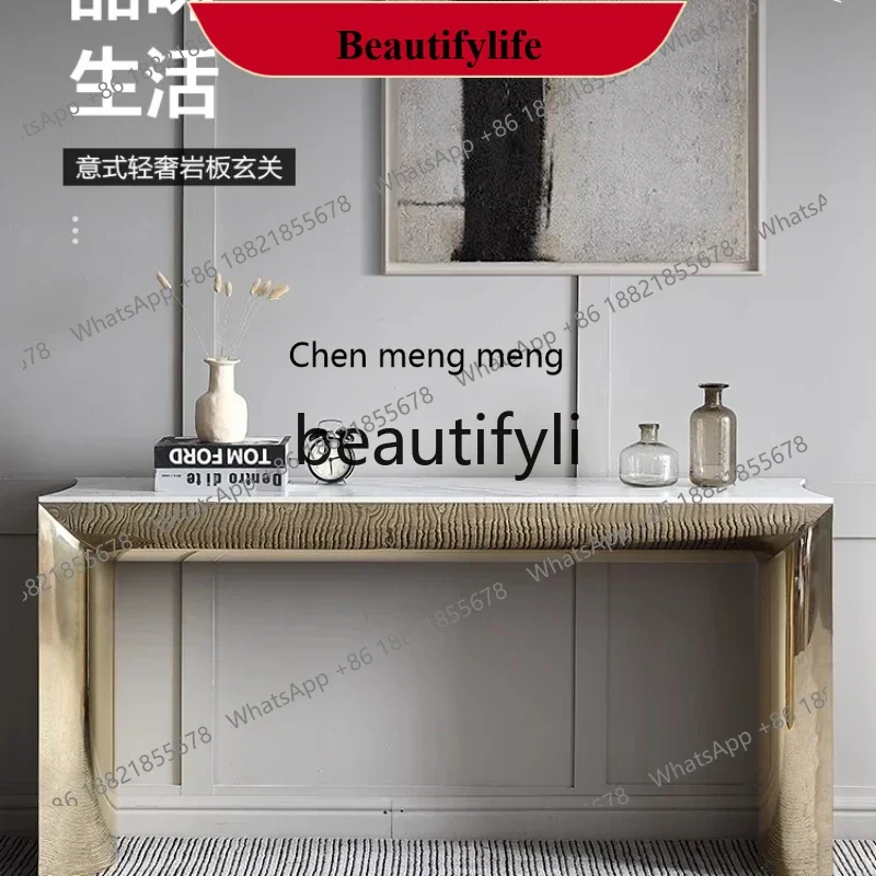 D178 Slate door cabinet, strip case, simple modern living room, corridor against the wall, stainless steel entrance entrance t