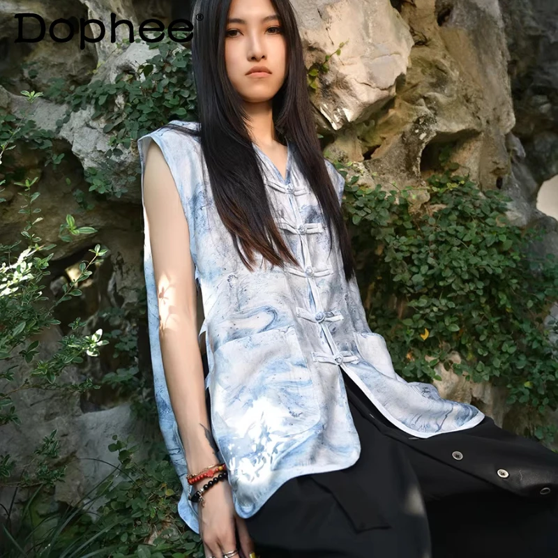 

Men's 2026 Summer Cool Ultra-thin Tank Tops Handsome Print Breathable Pocket Decoration Vests Sleeveless Comfort Elegant Tops