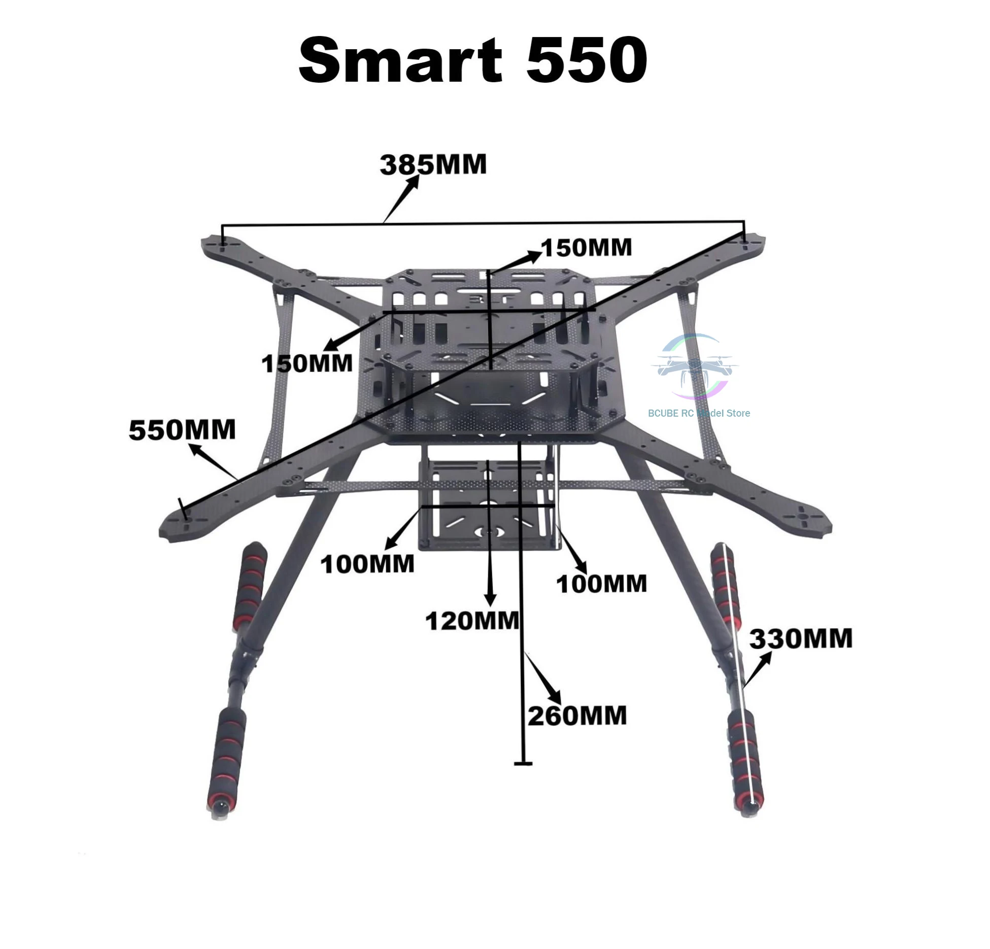 ZD550 550mm cadre de Drone en fibre de carbone FPV Quad APM Pixhawk Ardupilot Quadrotor support RC Multicopter multi-rotor avec train d'atterrissage