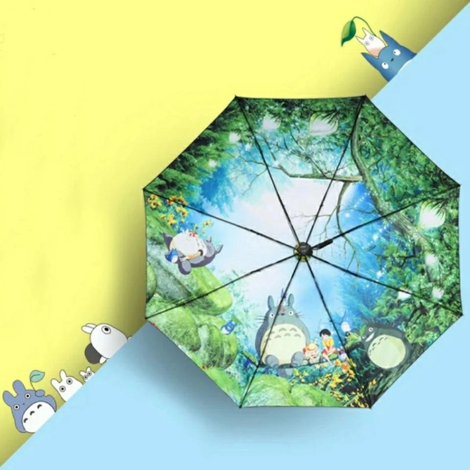 Cartoon Manual Umbrella Sun Rain Umbrella Anime Cute Daily Folding Umbrella