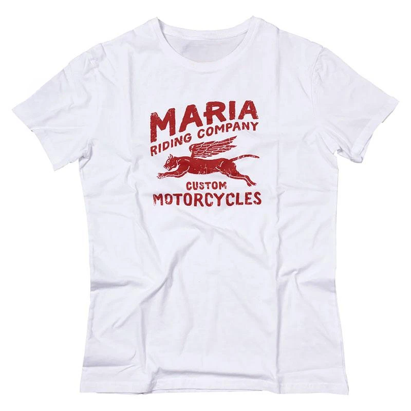 تي شيرت ماريا رايدينغ كومباني 36 وينج صيفي فاخر ماركة قطن للرجال والنساء تي شيرت للدراجات النارية بأكمام قصيرة