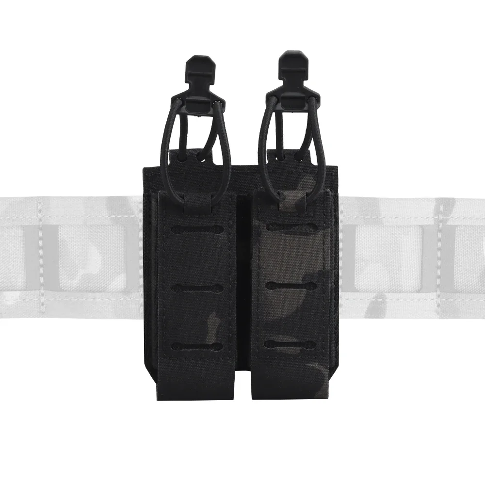 NEW Tactical Vest Molle 9mm Magazine Pouch Double Pistol Mag Holder Hunting Universal Flashlight Pouch Knife Pocket Airsoft Gear