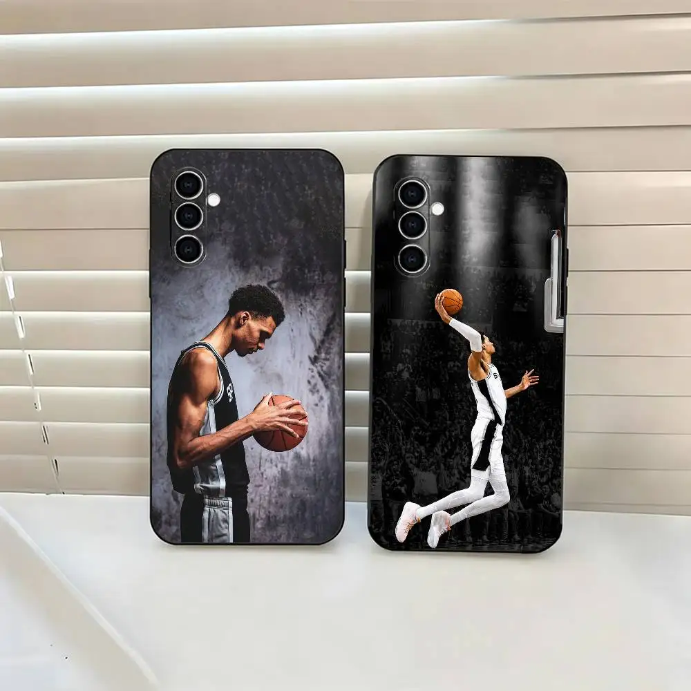 Star W-Wembanyamaa  For Samsung Galaxy A56 A55 A54 A36 A35 A34 5G Shockproof Silicone Soft Black Cover
