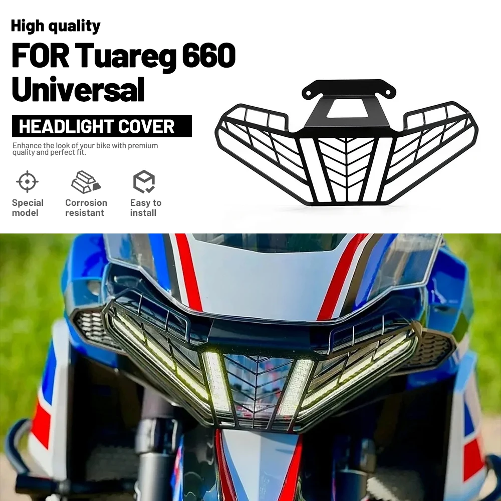 Motorbike FOR Aprilia Tuareg660 Front Headlight Guard Cover Stainless Steel Motorcycle Accessories Motorcycle Headlamp Protector