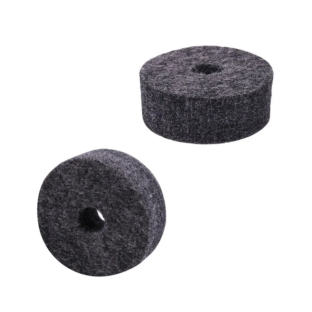 

12pcs Felt Strap Button Washers For Drum Cymbal Silver Grey Sleeve Set Instrument Protection Buffer Cymbal