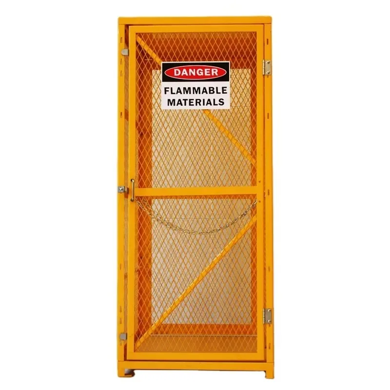 Yellow Steel Safety Security Gas Bottle Gas Cylinder Locker Cage Storage Cage