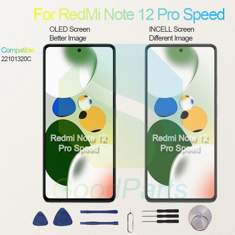 Test Before Ship For RedMi Note 12 Pro Speed Display Touch Screen Digitizer Panel Assembly Lcd Screen 22101320C Note 12 Pro Spee